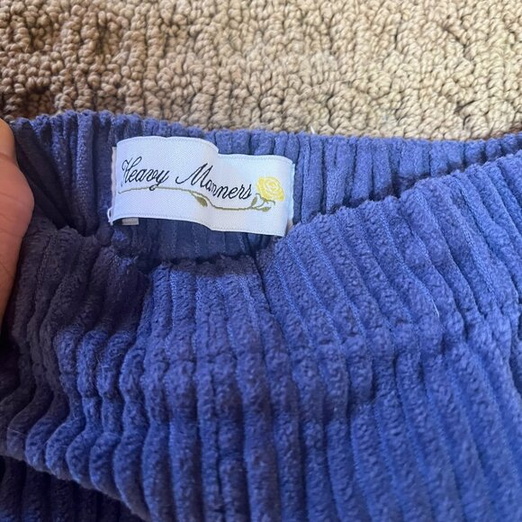 Heavy Manners Navy Corduroy Shorts - Small - Picture 2 of 4